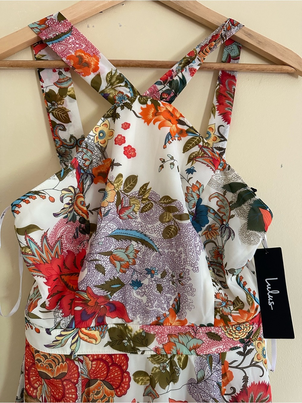 Lulu’s Forevermore Ivory Multi Floral Skater Dress - Picture 6 of 8